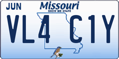 MO license plate VL4C1Y