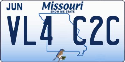 MO license plate VL4C2C