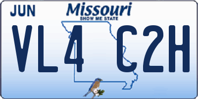 MO license plate VL4C2H