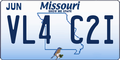 MO license plate VL4C2I