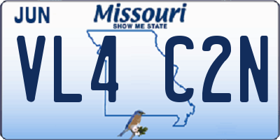 MO license plate VL4C2N