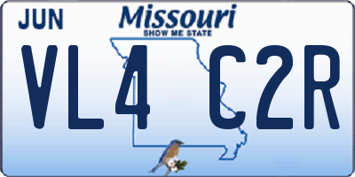 MO license plate VL4C2R