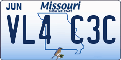 MO license plate VL4C3C