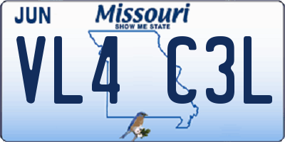 MO license plate VL4C3L