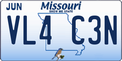 MO license plate VL4C3N