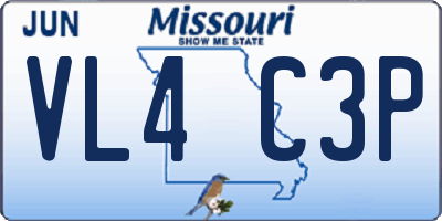 MO license plate VL4C3P