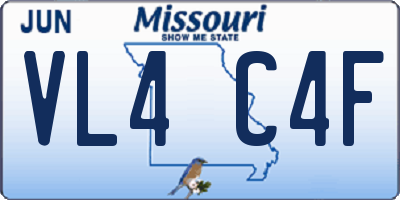MO license plate VL4C4F