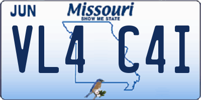 MO license plate VL4C4I