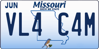 MO license plate VL4C4M
