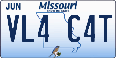 MO license plate VL4C4T
