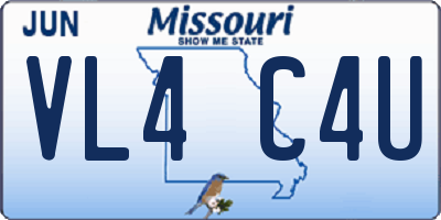 MO license plate VL4C4U