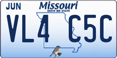 MO license plate VL4C5C