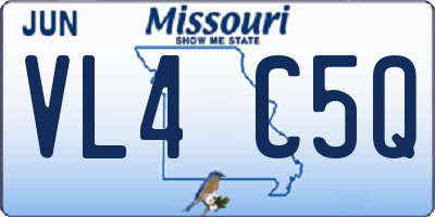 MO license plate VL4C5Q