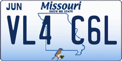 MO license plate VL4C6L