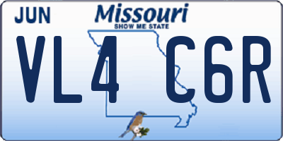 MO license plate VL4C6R