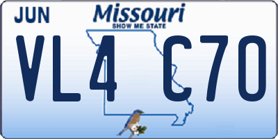 MO license plate VL4C7O