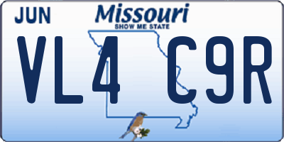 MO license plate VL4C9R