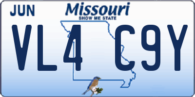 MO license plate VL4C9Y