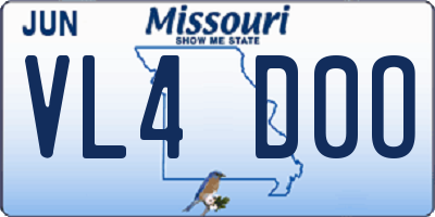 MO license plate VL4D0O