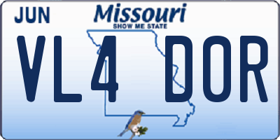 MO license plate VL4D0R