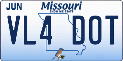 MO license plate VL4D0T
