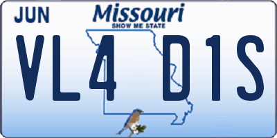 MO license plate VL4D1S