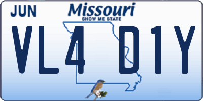 MO license plate VL4D1Y