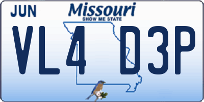 MO license plate VL4D3P