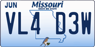 MO license plate VL4D3W