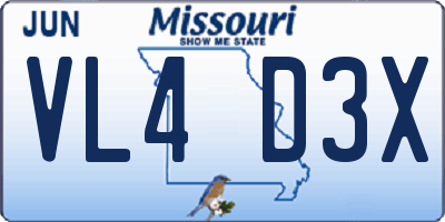 MO license plate VL4D3X