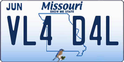 MO license plate VL4D4L
