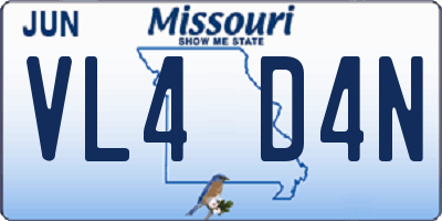 MO license plate VL4D4N