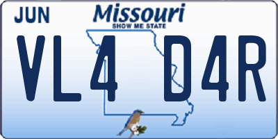 MO license plate VL4D4R
