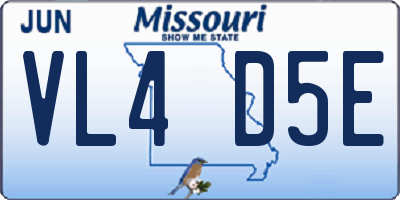 MO license plate VL4D5E