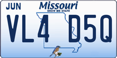 MO license plate VL4D5Q