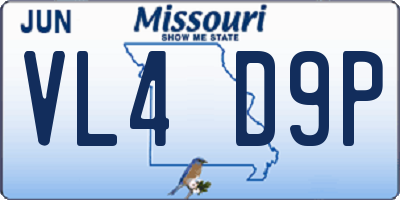 MO license plate VL4D9P