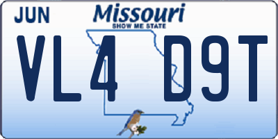 MO license plate VL4D9T