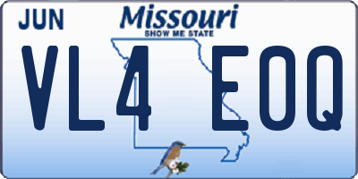 MO license plate VL4E0Q