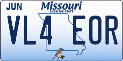 MO license plate VL4E0R