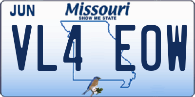 MO license plate VL4E0W