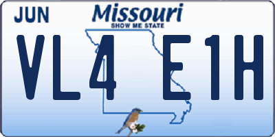 MO license plate VL4E1H