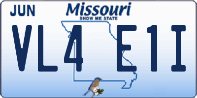MO license plate VL4E1I