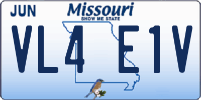 MO license plate VL4E1V