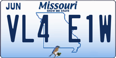 MO license plate VL4E1W