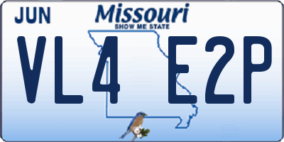MO license plate VL4E2P