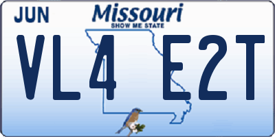 MO license plate VL4E2T