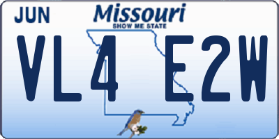 MO license plate VL4E2W