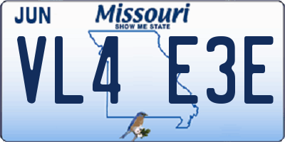 MO license plate VL4E3E