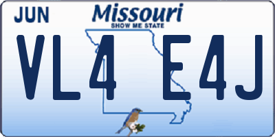 MO license plate VL4E4J