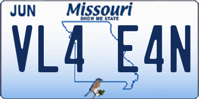 MO license plate VL4E4N